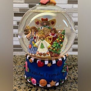 San Francisco Musical Snow Globe "Faithful Friends" Debra Jordan Bryan